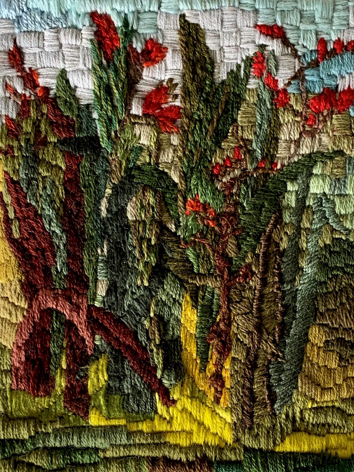 Harakeke fibre art – Whenua | Earthed – Eclectic Yarn fibre artwork